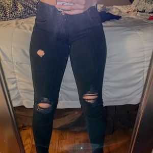 American Eagle black low rise jeans